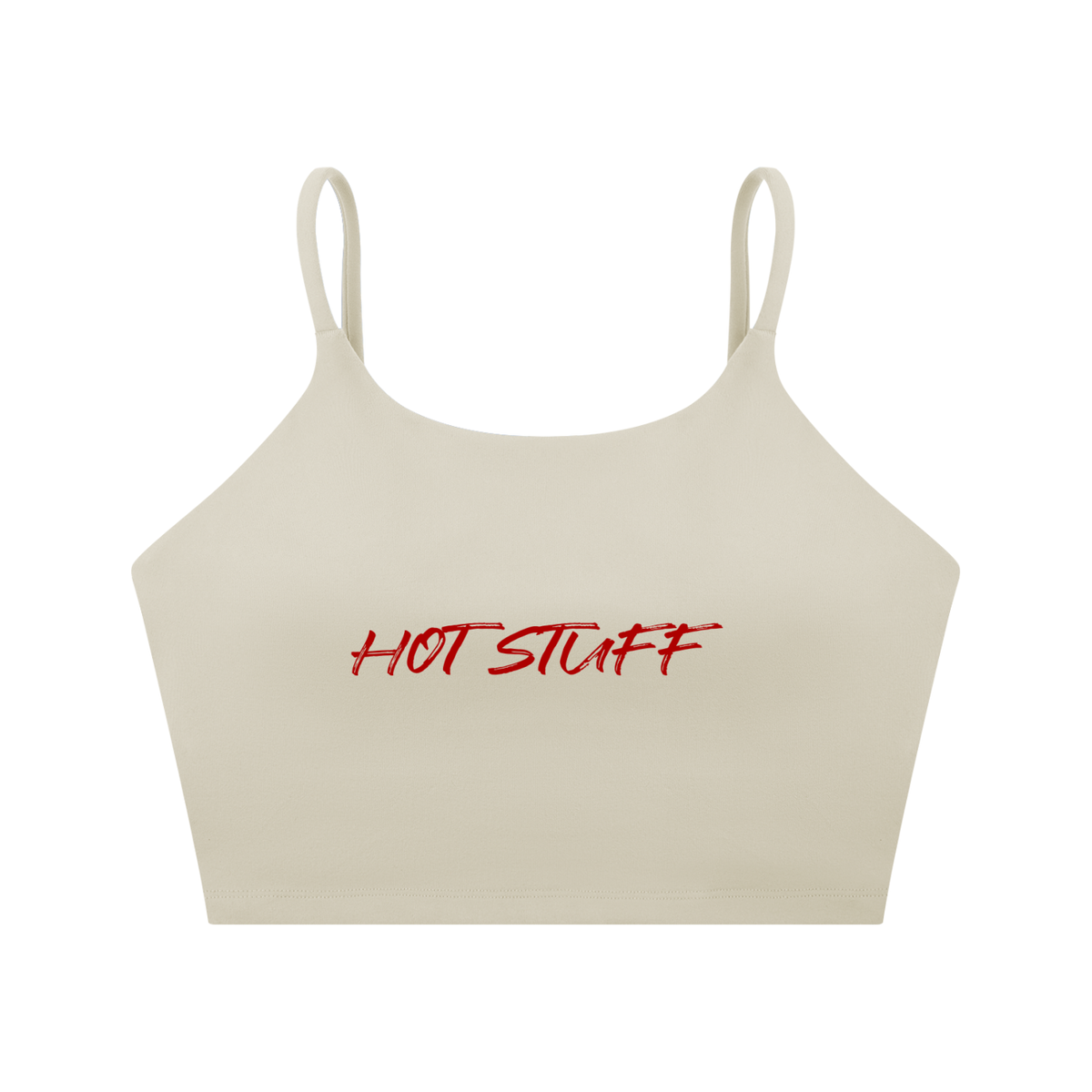 Spaghetti Strap Yoga Sports Bra - Hot stuff (2)