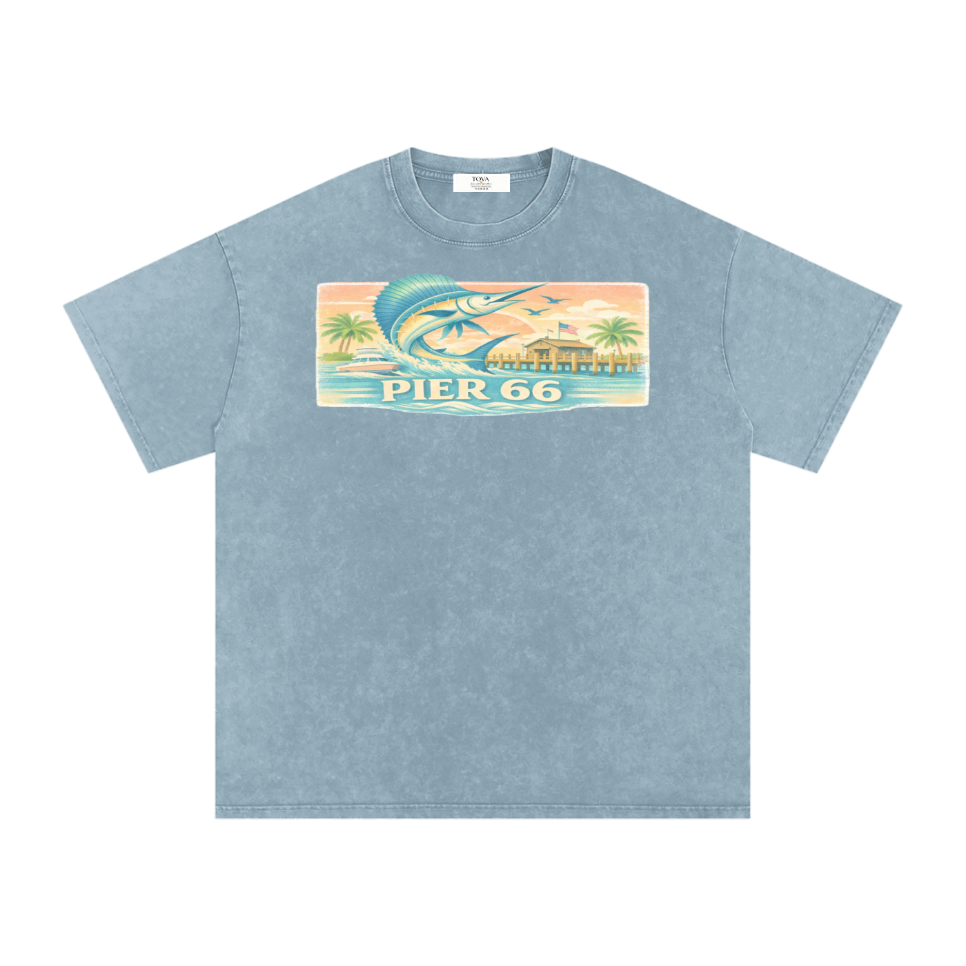Snow Washed Oversized Cotton T-Shirt