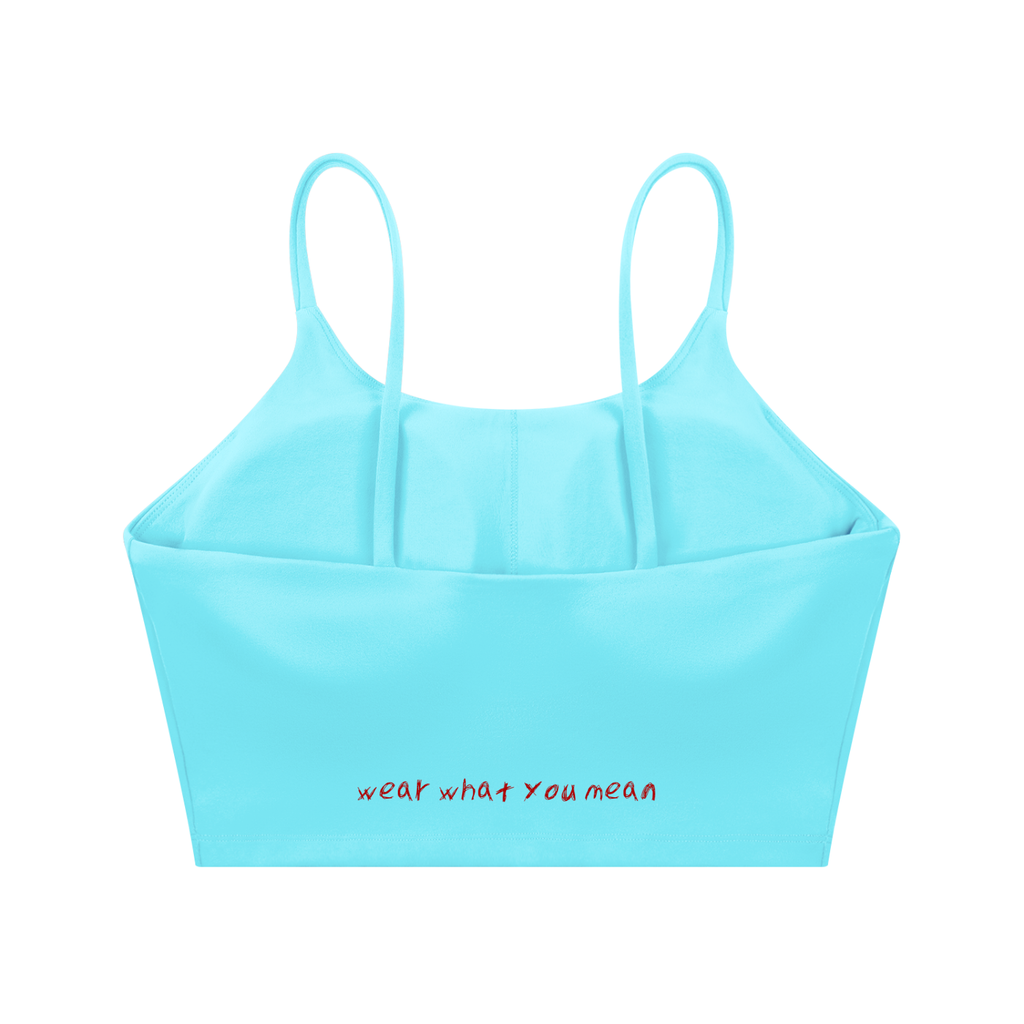 Spaghetti Strap Yoga Sports Bra - Hot stuff (2)
