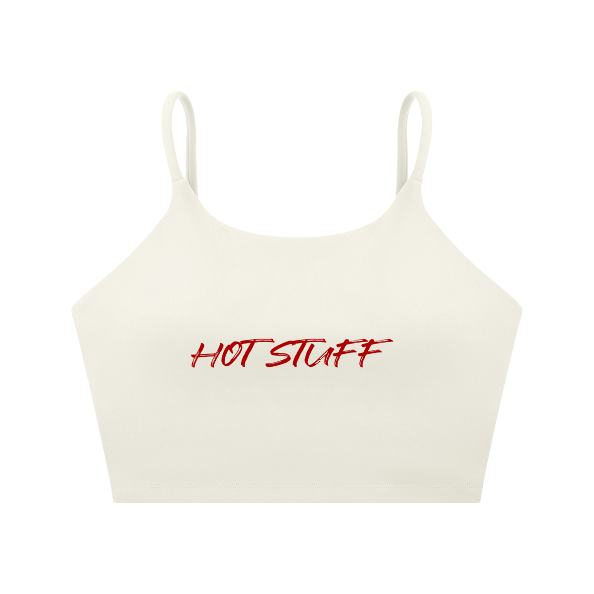 Spaghetti Strap Yoga Sports Bra - Hot stuff (2)