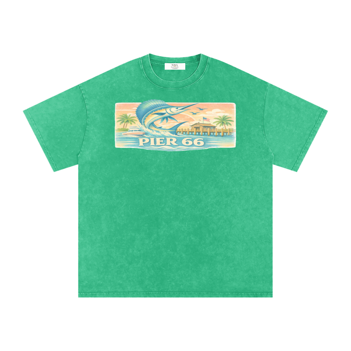 Snow Washed Oversized Cotton T-Shirt