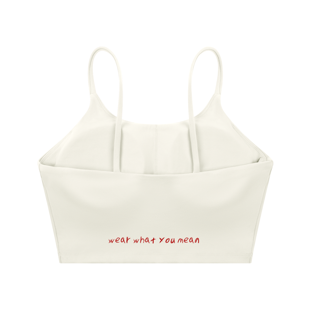 Spaghetti Strap Yoga Sports Bra - Hot stuff (2)