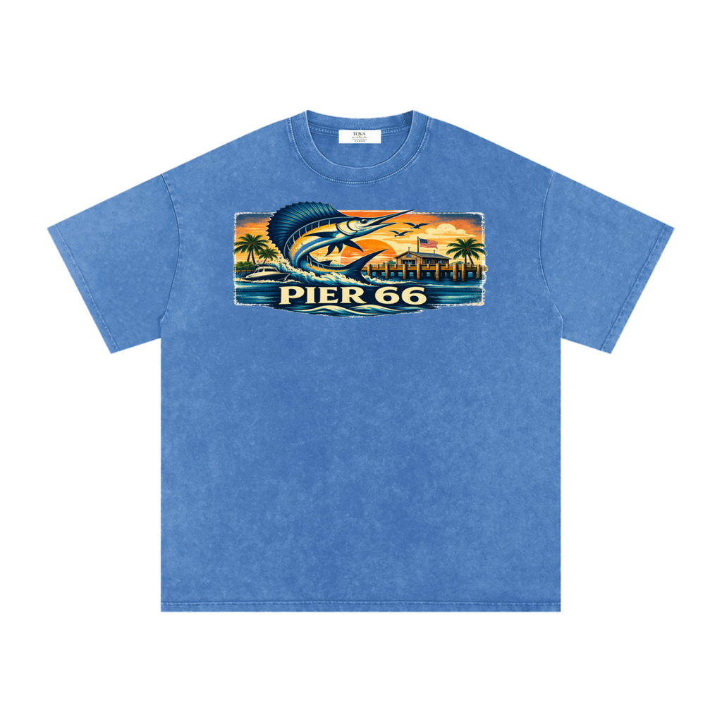 Snow Washed Oversized Cotton T-Shirt