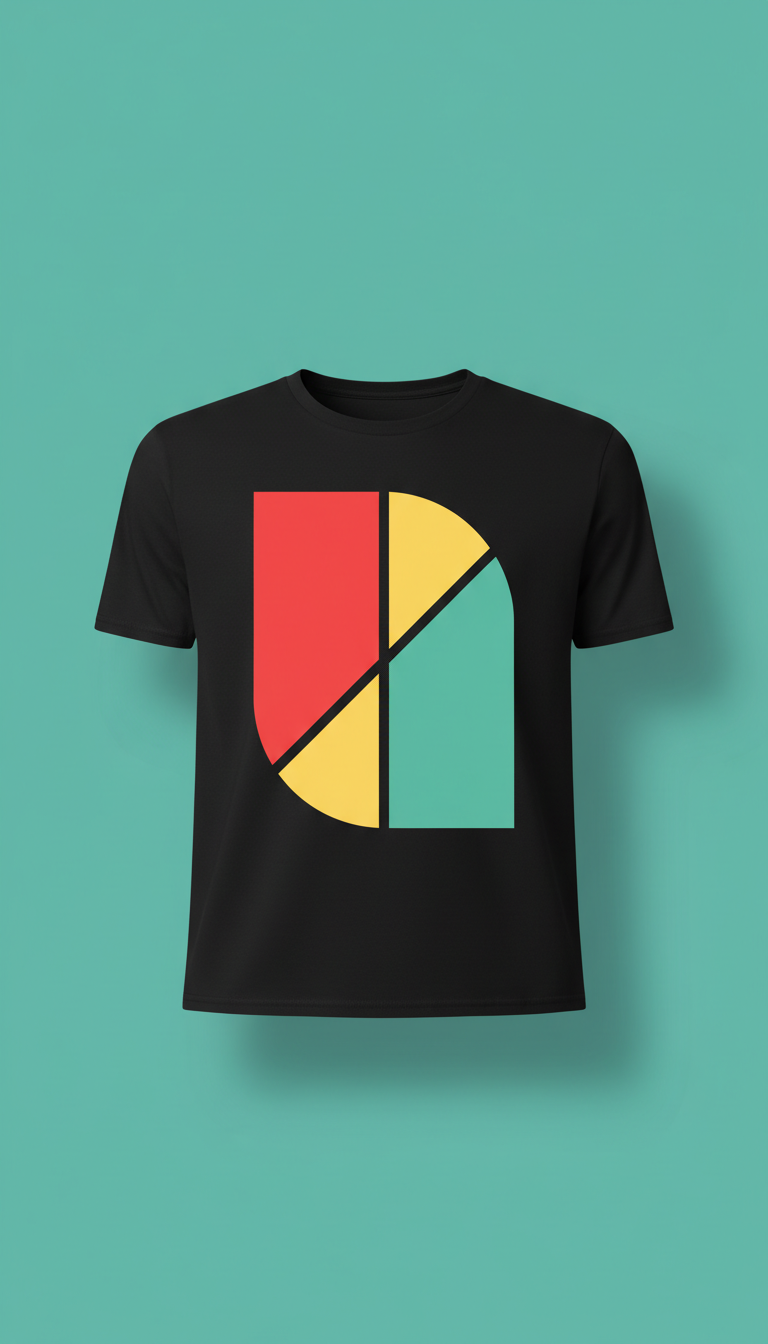 Ink black minimal logo tee