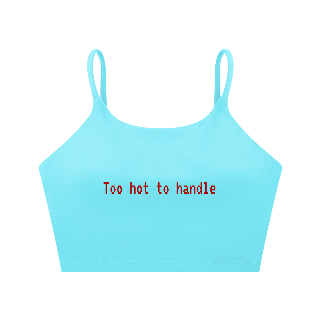 Too Hot to Handle Spaghetti Strap Yoga Sports Bra | TOVA T's