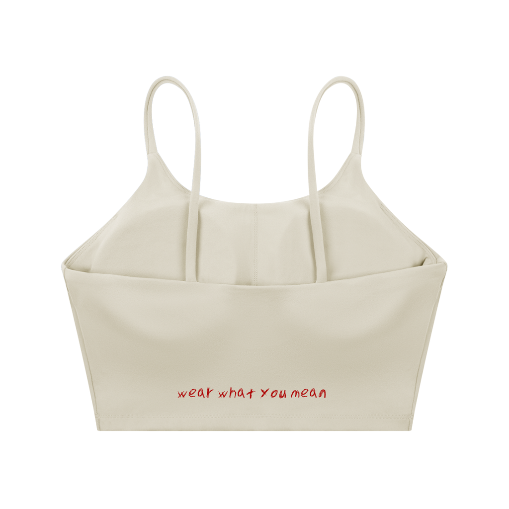 Spaghetti Strap Yoga Sports Bra - Hot stuff (2)