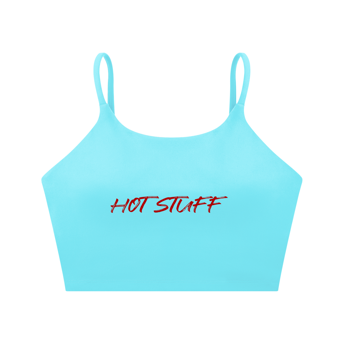 Spaghetti Strap Yoga Sports Bra - Hot stuff (2)