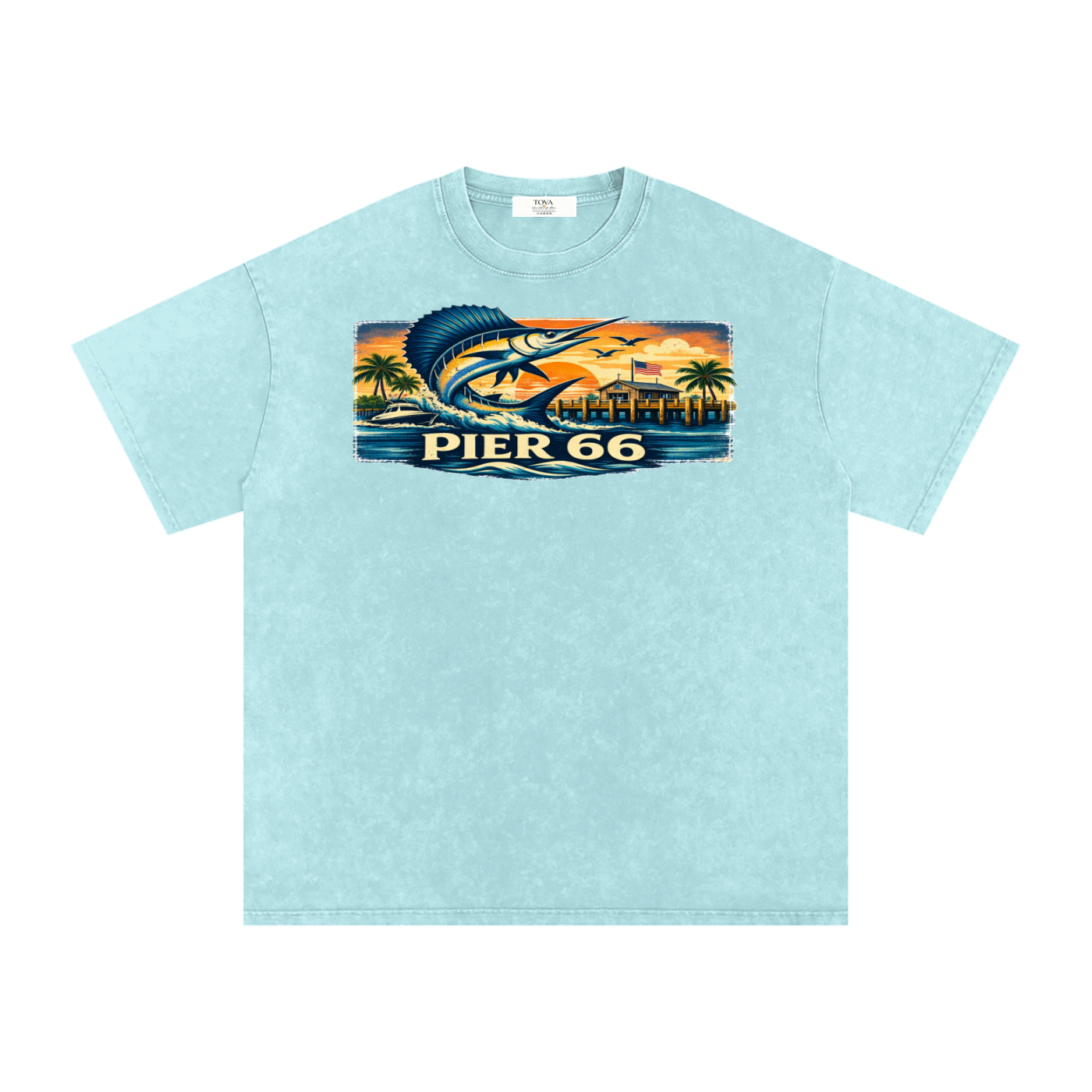 Snow Washed Oversized Cotton T-Shirt