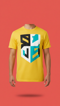 Electric yellow bold slogan tee