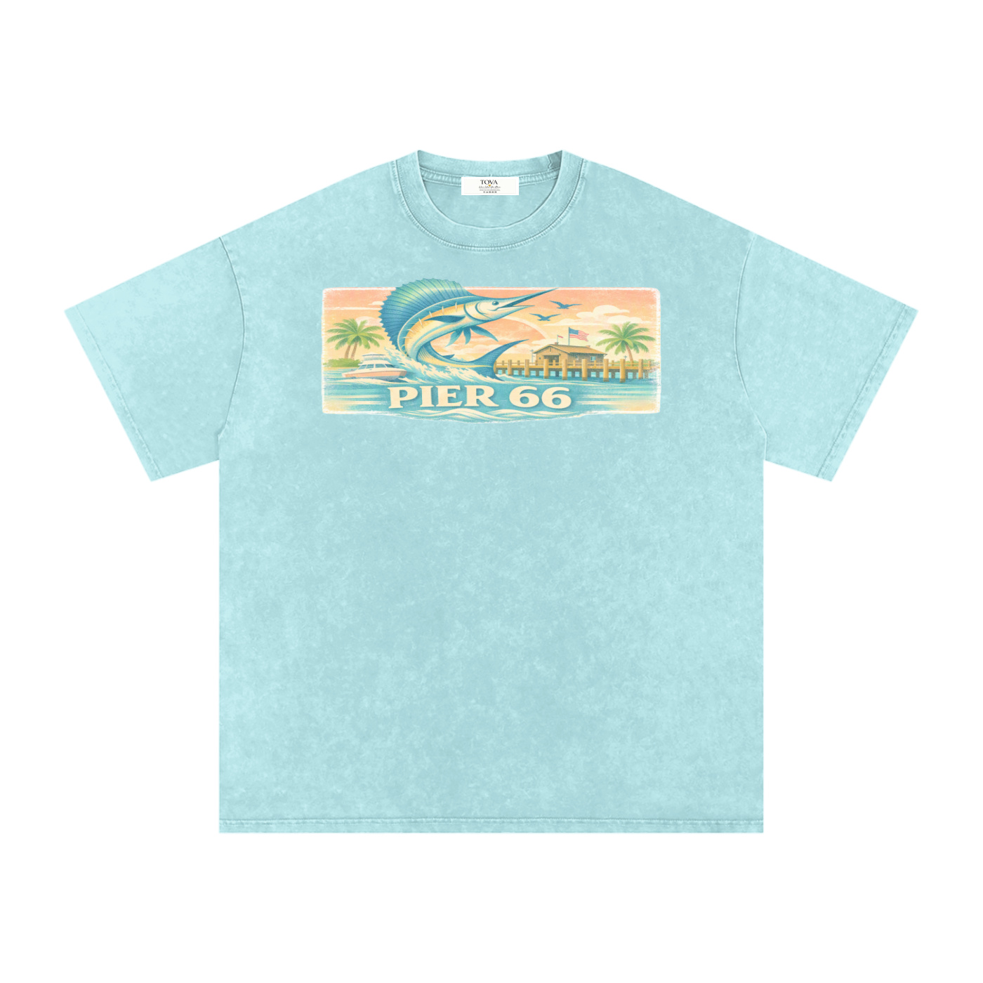 Snow Washed Oversized Cotton T-Shirt