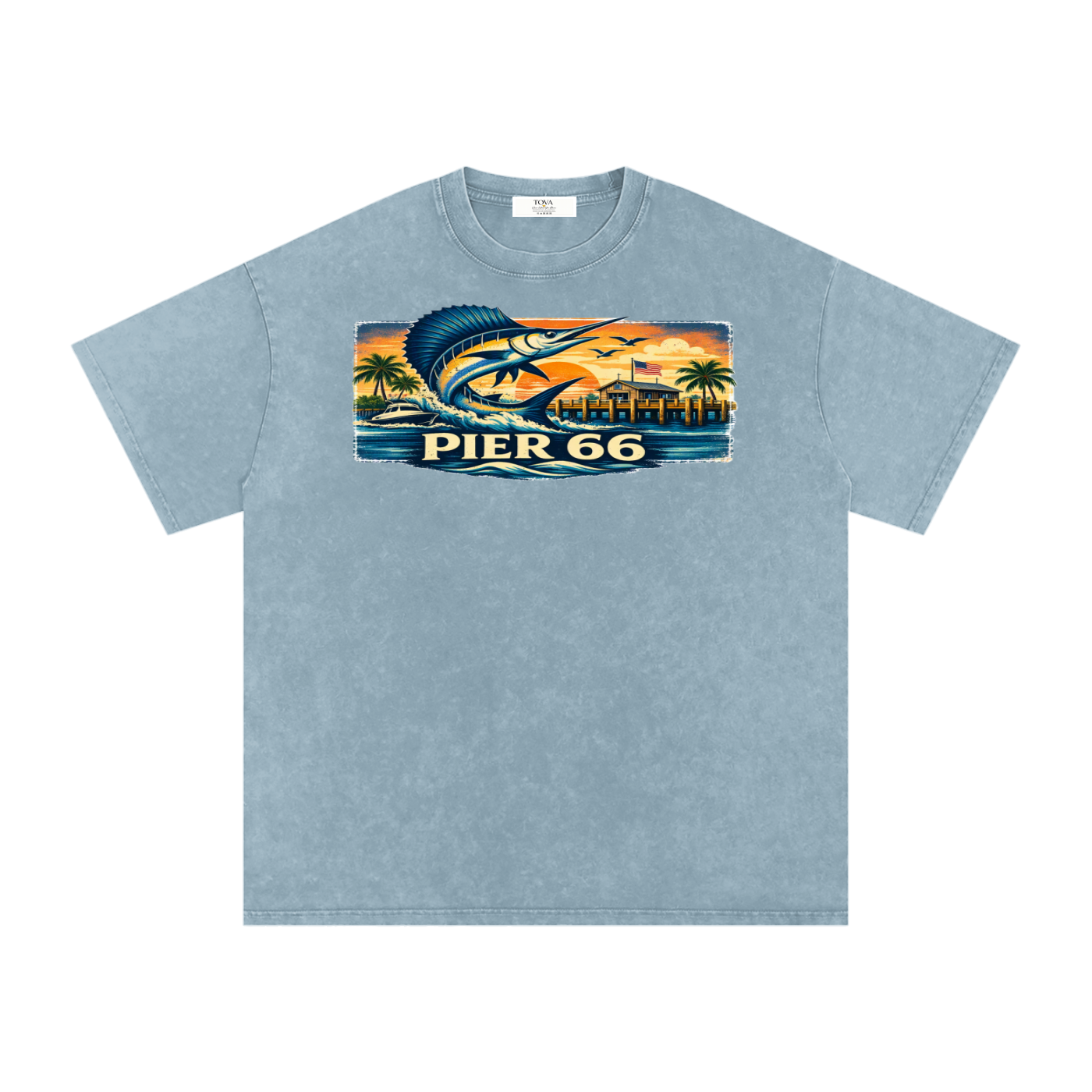 Snow Washed Oversized Cotton T-Shirt