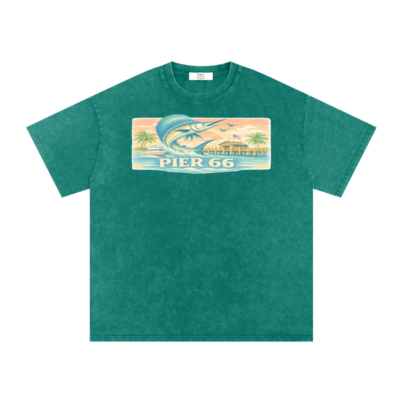 Snow Washed Oversized Cotton T-Shirt