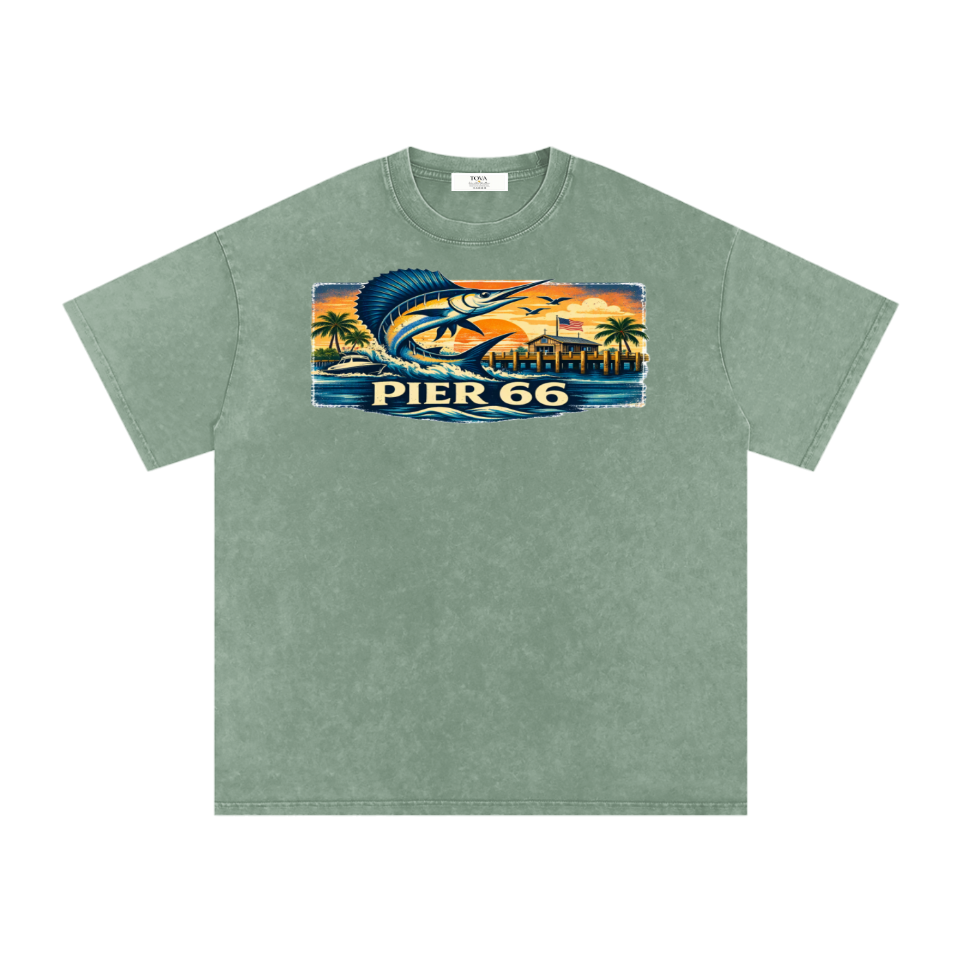 Snow Washed Oversized Cotton T-Shirt