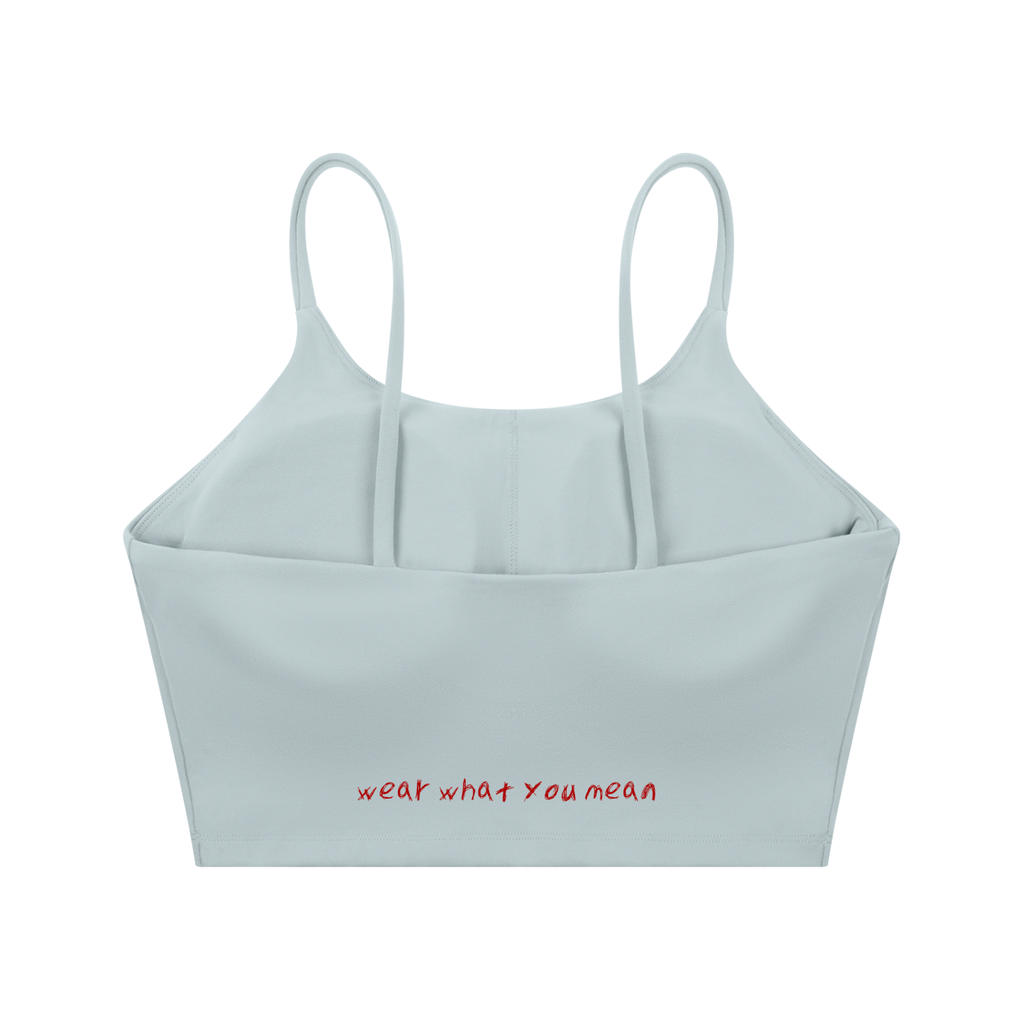 Spaghetti Strap Yoga Sports Bra - Hot stuff (2)