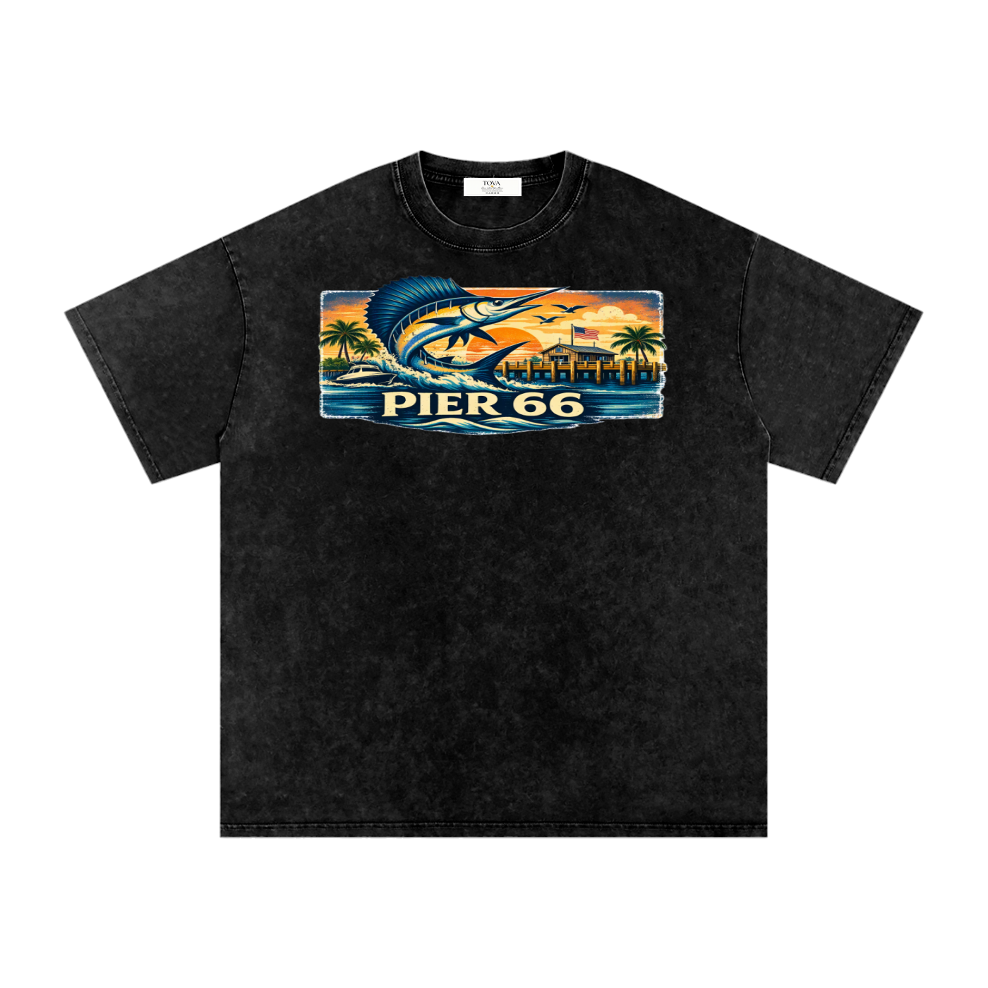 Snow Washed Oversized Cotton T-Shirt