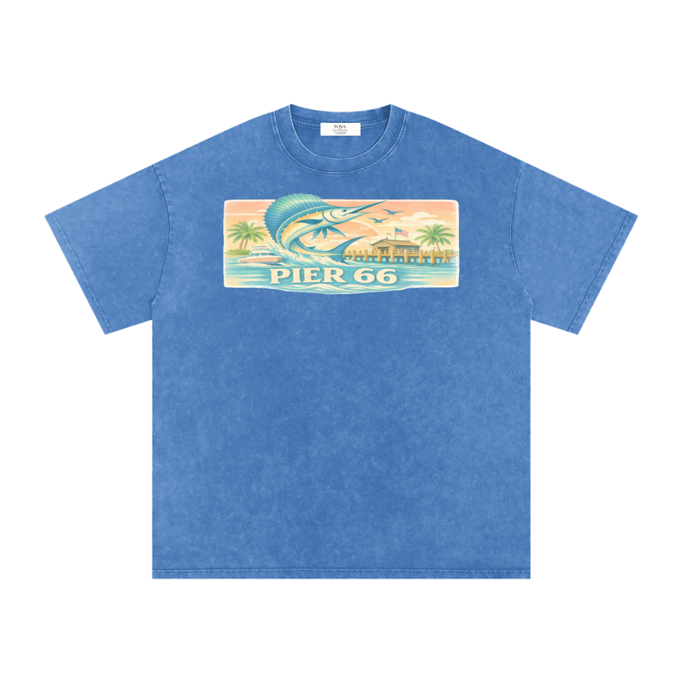 Snow Washed Oversized Cotton T-Shirt